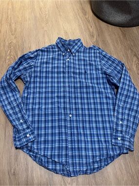 Ralph Lauren Blue Plaid Button-Down Shirt